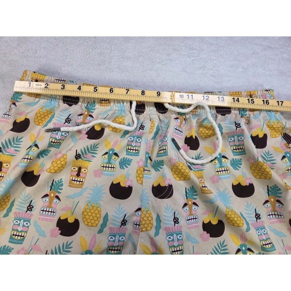 Two Left Feet Swim Trunks XXL Tropical Tiki Pineapple Beach Shorts Mesh Lined - Picture 6 of 8